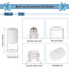 BENECREAT 24Pcs Transparent Glass Roller Ball Bottles with Plastic Cover DIY-BC0006-47-2