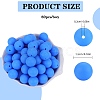 80Pcs Round Silicone Focal Beads SIL-SZ0001-24-09-2