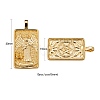 10Pcs 1 style Brass Micro Pave Clear Cubic Zirconia Tarot Card Pendants ZIRC-LS0001-01G-3