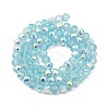 Baking Painted Transparent Glass Beads Strands DGLA-A034-J6mm-B04-2