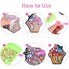 Cake Shape DIY 5D Diamond Painting Keychain DIY-WH0161-94-3