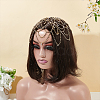 WADORN 1Pc Rhinestone Mesh Headpiece Cap OHAR-WR0001-03G-4