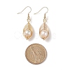 Natural Pearl Teardrop Dangle Earrings EJEW-JE05091-01-3