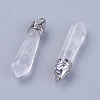 Natural Quartz Crystal Pointed Pendants G-F228-06N-RS-2