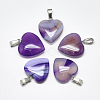 Natural Banded Agate/Striped Agate Pendants G-T122-24H-1