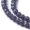 Electroplate Non-magnetic Synthetic Hematite Beads Strands G-E522-A01-F-3