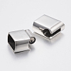Rectangle 304 Stainless Steel Magnetic Clasps with Glue-in Ends STAS-I037-14-3