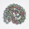 Electroplate Glass Beads Strands EGLA-Q084-12mm-02-2
