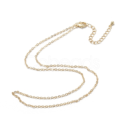 Brass Cable Chain Necklaces NJEW-K123-05G-1