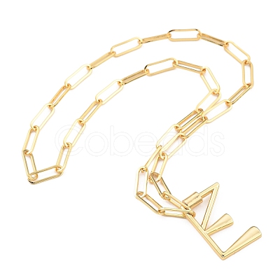 Brass Screw Carabiner Lock Pendant Necklaces NJEW-JN03011-1