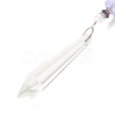 Amethyst Pendant Decoration AJEW-P098-05P-1