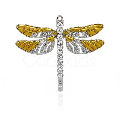 Alloy Enamel Dragonfly Big Pendants ENAM-L034-08P-1