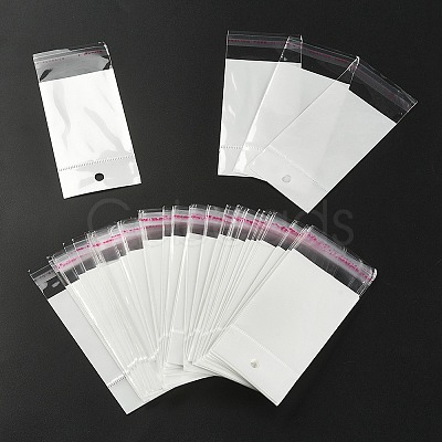 Rectangle OPP Cellophane Bags with Hanging Hole OPC-YW0001-01-1