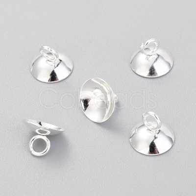 201 Stainless Steel Bead Cap Pendant Bails STAS-G224-24S-01-1