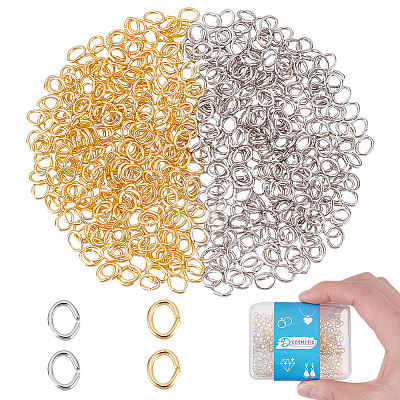 DICOSMETIC 600Pcs 2 Colors Brass Jump Rings KK-DC0001-05-1