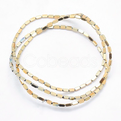 Electroplate Non-magnetic Synthetic Hematite Beads Strands G-L489-B03-1