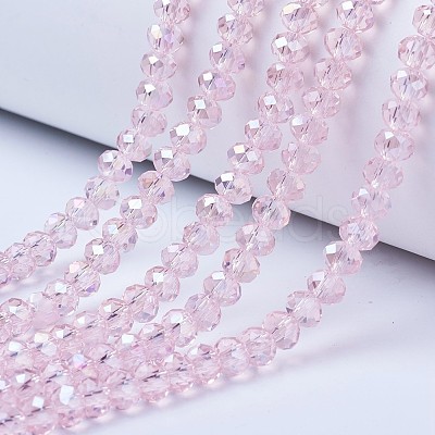 Electroplate Glass Beads Strands EGLA-A034-T8mm-B12-1