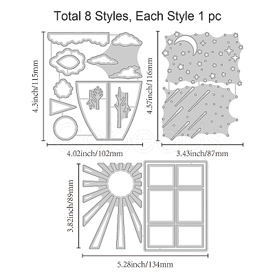 Carbon Steel Cutting Dies Stencils DIY-WH0309-1015-1