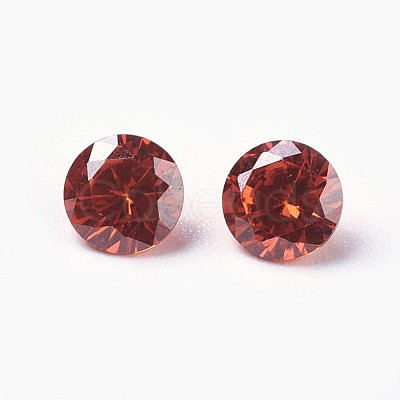 Cubic Zirconia Pointed Back Cabochons ZIRC-WH0001-B08-1