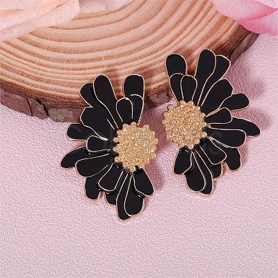 Vintage Flower Stud Earrings for Women JE1095C-1