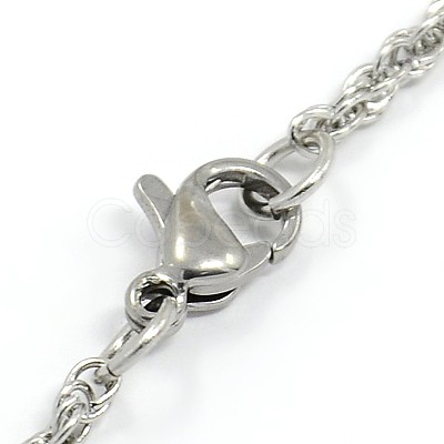 Tarnish Resistant Fashionable 304 Stainless Steel Rope Chain Bracelet Making STAS-A028-B051P-1