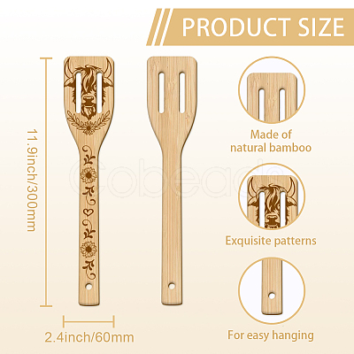 6Pcs Bamboo Spoons & Knifes & Forks AJEW-WH0411-022-1