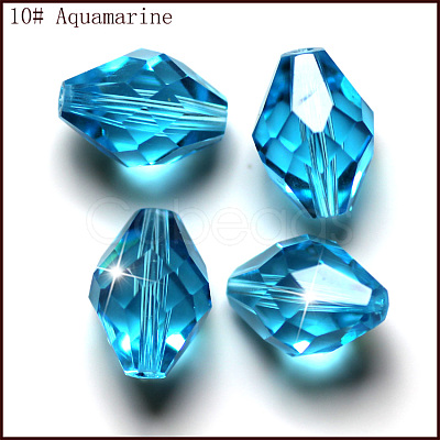 Imitation Austrian Crystal Beads SWAR-F054-9x6mm-10-1