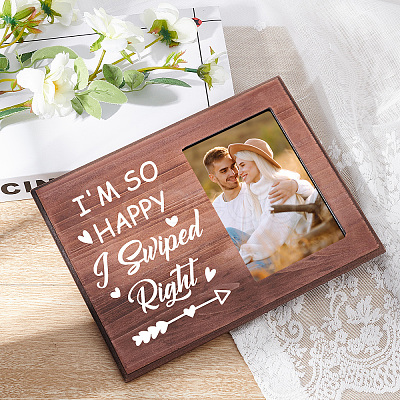 MDF Wood Photo Frames DIY-WH0231-073-1