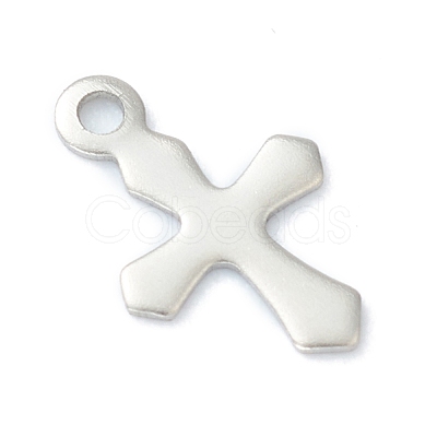 Non-Tarnish 304 Stainless Steel Tiny Cross Charms STAS-H149-01P-1