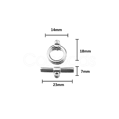 Stainless Steel Toggle Clasps PW-WG419A3-12-1