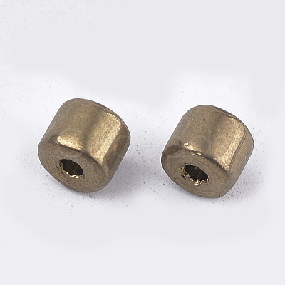 Electroplate Glass Bugle Beads SEED-S024-04B-01-1