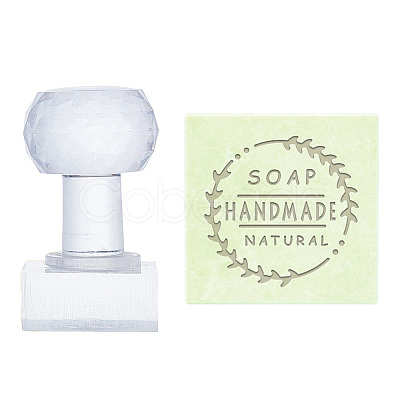 Clear Acrylic Soap Stamps DIY-WH0445-012-1