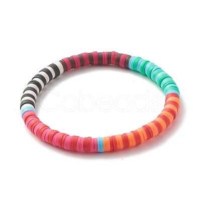 Synthetic Hematite & Polymer Clay Hieishi Beads Stretch Bracelets Set BJEW-JB07442-1