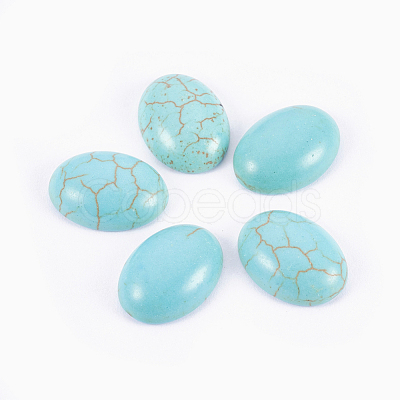 Synthetic Turquoise Cabochons G-H1554-14x10x5-1