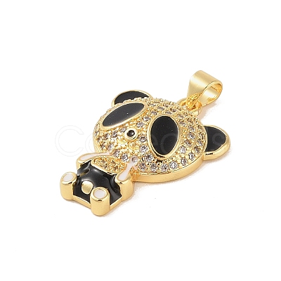 Brass Micro Pave Cubic Zirconia Pendants KK-E111-42G-01-1