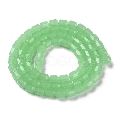 Imitation Jade Glass Bead Strands GLAA-G112-02B-1