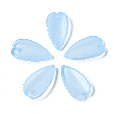 Transparent Spray Painted Glass Pendants GGLA-S054-013E-03-1