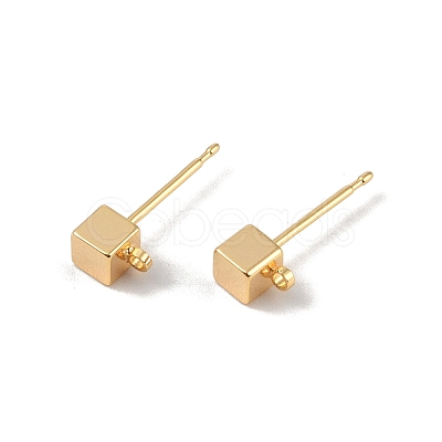 Brass Stud Earring Findings KK-R164-03G-1