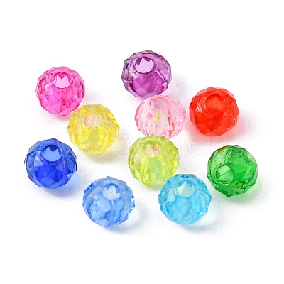 1680Pcs 10 Colors Transparent Acrylic Beads TACR-YW0001-59-1