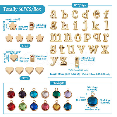 DIY Birthstone Jewelry Making Finding Kit FIND-TA0002-12-1