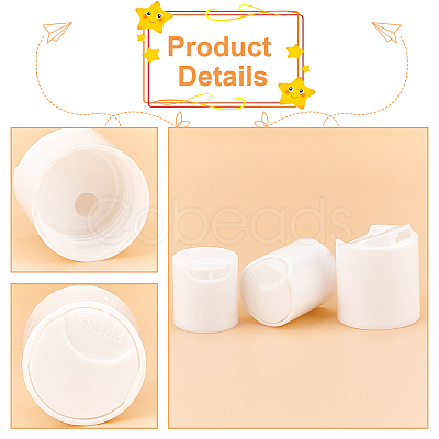 BENECREAT 30Pcs 3 Style PP Plastic Press Caps AJEW-BC0003-83C-1