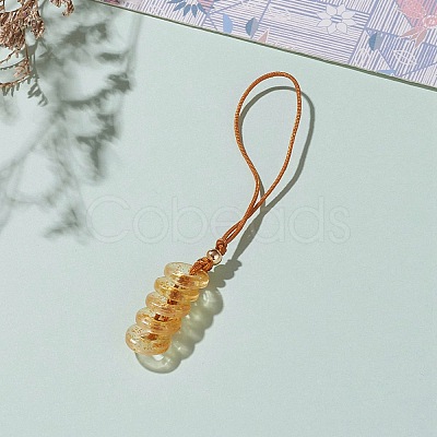 Glass Pendant Decorations HJEW-JM00408-01-1