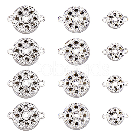 SUPERFINDINGS 18Pcs 3 Style Alloy Snap Button FIND-FH0006-36-1