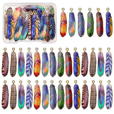 30Pcs 10 Style Rack Plating Alloy Pendants FIND-SZ0003-44-1