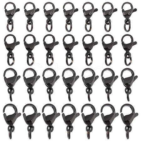 ARRICRAFT 48Pcs 4 Styles 304 Stainless Steel Lobster Claw Clasps STAS-AR0001-39-1