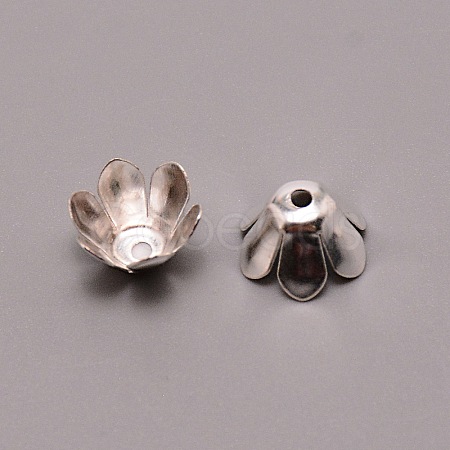 6-Petal Iron Bead Caps IFIN-CJC0005-06S-1