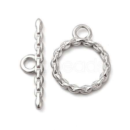 Non-Tarnish 304 Stainless Steel Toggle Clasps STAS-F290-03P-1