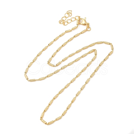 Rack Plating Brass Column Link Chain Necklace for Women NJEW-F311-05G-1