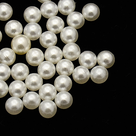 ABS Plastic Imitation Pearl Round Beads MACR-F033-8mm-22-1