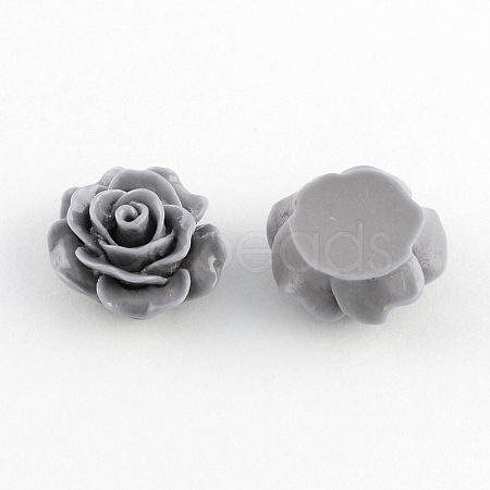 Flat Back Hair & Costume Accessories Ornaments Scrapbook Embellishments Resin Flower Rose Cabochons CRES-Q105-12-1
